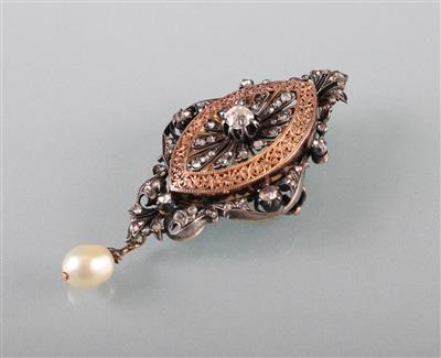 Diamantbrosche um 1900 - Kunst, Antiquitäten und Schmuck
