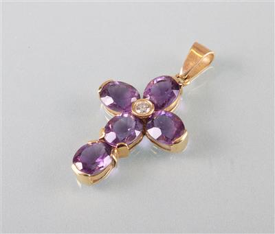 Amethyst Kreuz zus. ca. 12 ct - Šperky