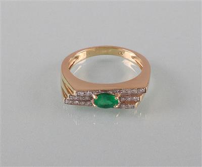 Smaragd Brillantring - Gioielli