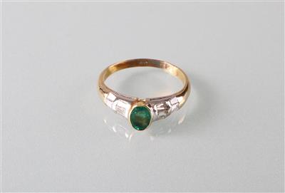 Diamant Smaragdring - Kunst, Antiquitäten und Schmuck