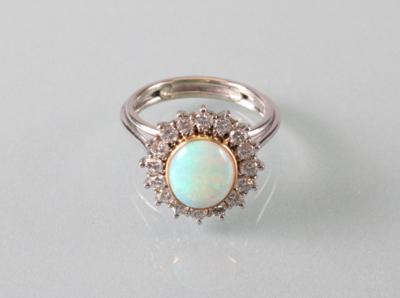 Brillant-Opal-Ring - Kunst, Antiquitäten und Schmuck
