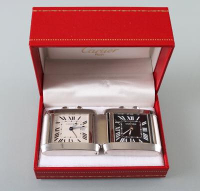 Cartier Tank Francaise 2945 Dual-Time Tischuhr - Arte, antiquariato e gioielli