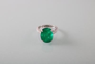 Smaragd Brillantring - Umění, starožitnosti, šperky