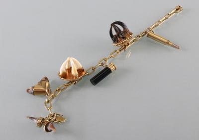 Trachtenarmkette mit sechs Anhängern - Jewellery, antiques and art