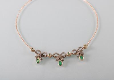 Smaragd Diamantcollier - Gioielli, arte e antiquariato