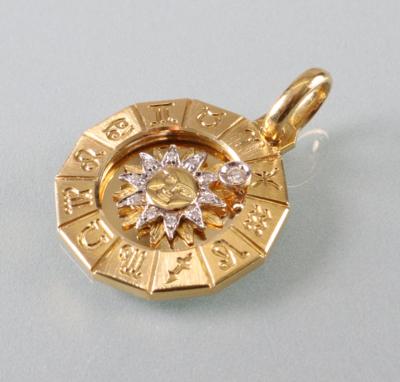 Sternzeichenanhänger mit Brillanten - Jewellery, antiques and art