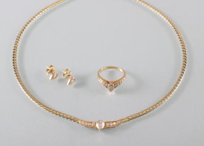 Diamant Brillant Schmuckgarnitur zus. ca.1,40 ct - Art Antiques and Jewelry