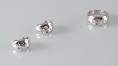 Brillant Diamant Schmuckgarnitur zus. ca.1 ct - Arte Antiquariato e Gioielli