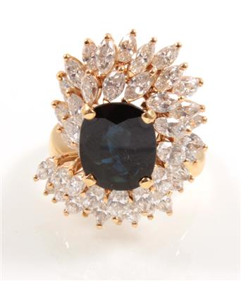 Moroni Diamant Saphirring - Art and Antiques, Jewellery