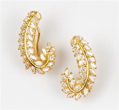 Diamantohrclips zus. ca. 4,30 ct - Arte, antiquariato e gioielli