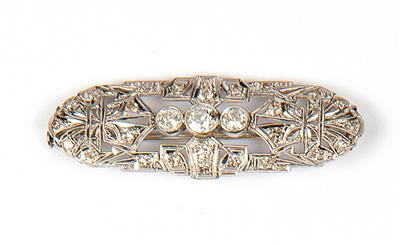 Diamantbrosche zus. ca. 1 ct - Arte, antiquariato e gioielli