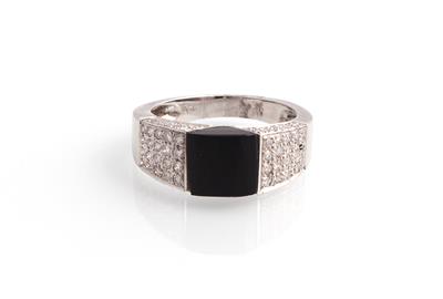 Onyx Brillant Ring - Arte, antiquariato e gioielli