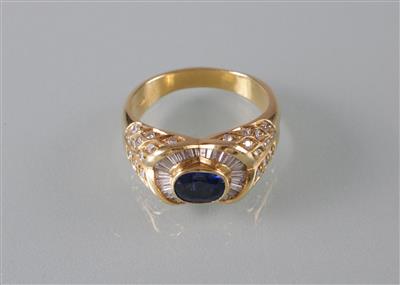 Brillant Diamant Saphir (Damen) ring - Art, antiques and jewellery
