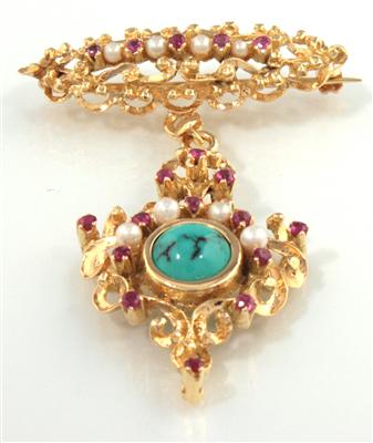 Türkisbrosche - Antiques, art and jewellery