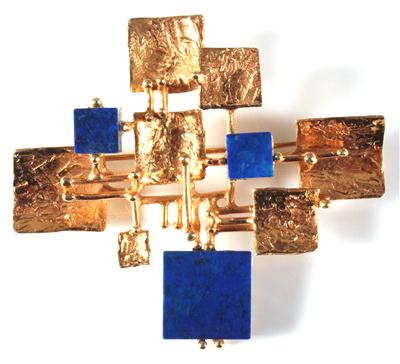 Lapis Lazuli-Anhänger mit Broschierung - Kunst, Antiquitäten und Schmuck