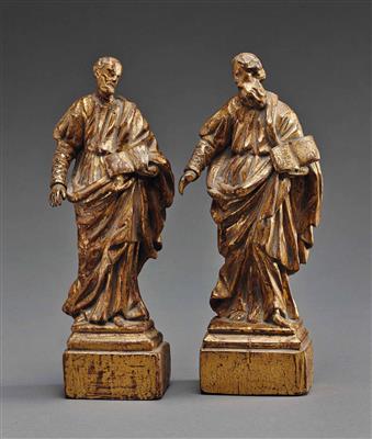 2 Heiligenfiguren, Italien 1. Hälfte 17. Jh. - Antiques, art and jewellery