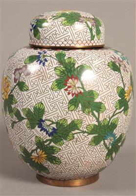 Cloisonne-Deckelvase - Arte, antiquariato e gioielli