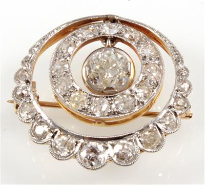 Diamantbrosche zus. ca. 2,70 ct - Arte, antiquariato e gioielli