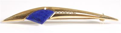 Lapis Lazuli-Brosche - Kunst, Antiquitäten und Schmuck