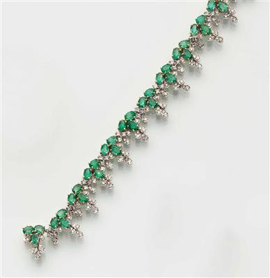 Brillant Smaragdarmband - Kunst, Antiquitäten und Schmuck
