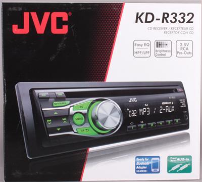 JVC KD-R332E CD-Receiver mit Dual-Aux schwarz 
