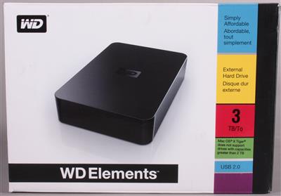 WD Elements Externe Festplatte 3TB USB 2.0 - Um?ní, starožitnosti, šperky