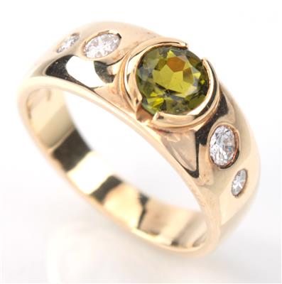Peritot-Brillant-Ring - Arte, antiquariato e gioielli