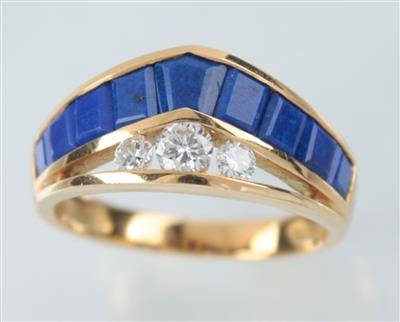 Brillant-Lapis LazuliDamenring - Exklusive Juwelen und Antiquitäten