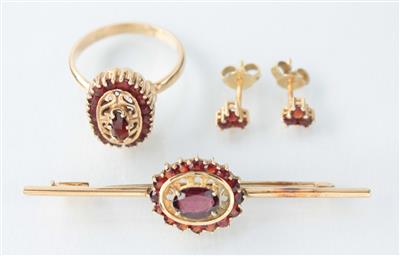 Granat-Schmuckgarnitur - Arte, antiquariato e gioielli