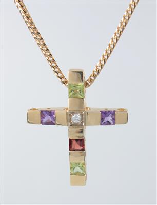 Kreuzanhänger an Halskette - Kunst, Antiquitäten und Schmuck