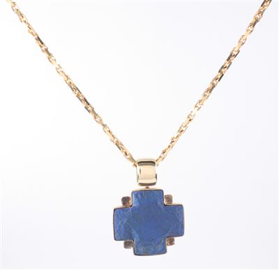 Lapis Lazuli Kreuzangehänge - Kunst, Antiquitäten und Schmuck