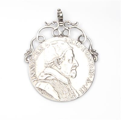 Seltener silberner PapstMedaillenanhänger - Antiques, art and jewellery