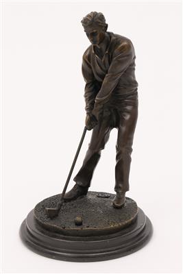 Bronzeskulptur "Golfspieler" - Umění, starožitnosti, šperky