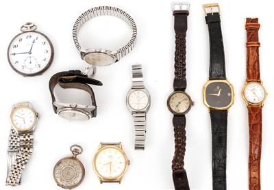Konvolut von 10 Armband und Taschenuhren - Antiques, art and jewellery