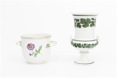 1 Vase, 1 Blumenübertopf - Arte, antiquariato e gioielli