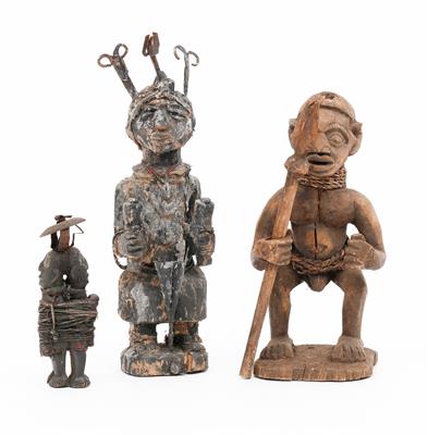 3 afrikanische Skulpturen 20. Jh. - Arte, antiquariato e gioielli