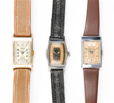 3 Damenarmbanduhren um 1930 - Kunst, Antiquitäten und Schmuck online auction