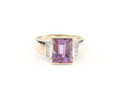 Amethyst Brillantring - Kunst, Antiquitäten und Schmuck