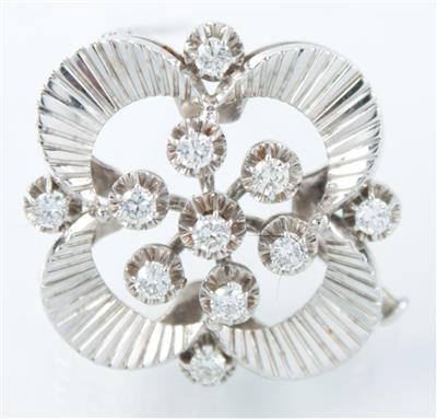 Brillant-Brosche ca. 0,80 ct - Kunst, Antiquitäten und Schmuck online auction