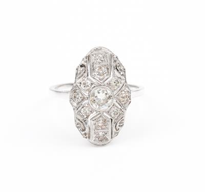 Brillant Diamantdamenring im Stile des Art Deco - Kunst, Antiquitäten und Schmuck