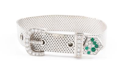 Brillant-Smaragd-Armband in Gürtelform - Arte, antiquariato e gioielli