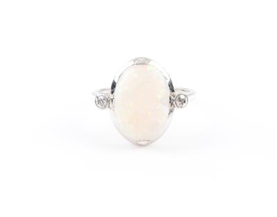 Opal-Diamantdamenring - Umění, starožitnosti, šperky