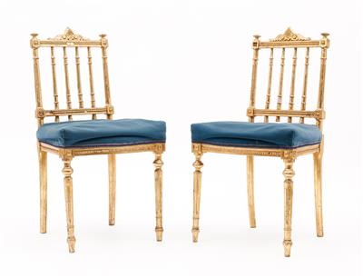 2 Stühle in klassizistischer Stilform 2. Hälfte 19. Jh. - Arte, antiquariato e gioielli