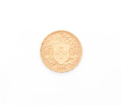 Goldmünze 20 Schweizer Franken - Kunst, Antiquitäten und Schmuck