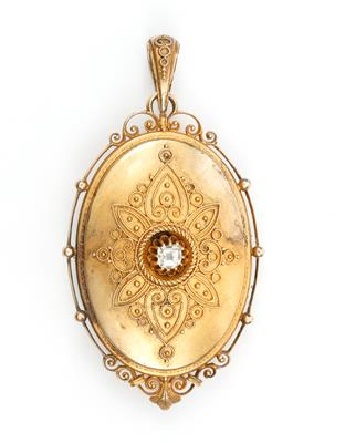 Diamantmedaillon um 1900 - Umění, starožitnosti, šperky