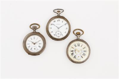 3 Taschenuhren um 1900 - Jewellery, watches and silver