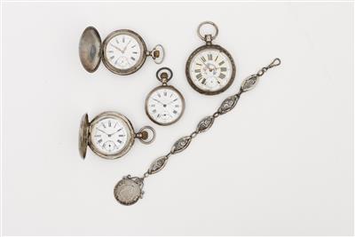 4 Taschenuhren um 1900 - Klenoty, náramkové a stříbro