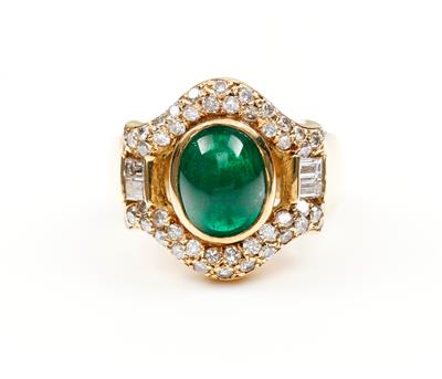 Brillant Diamant Smaragdring - Schmuck, Uhren und Silber
