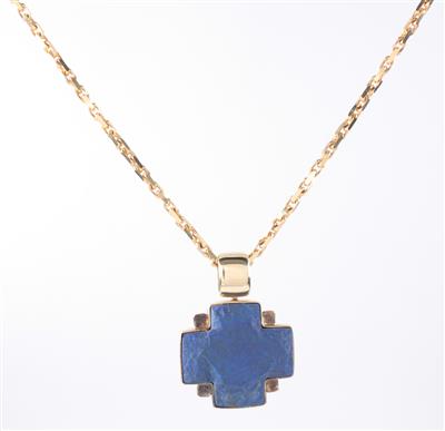 Lapis Lazuli Kreuzangehänge - Schmuck, Uhren und Silber