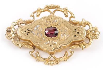 Granatbrosche - Jewellery and watches